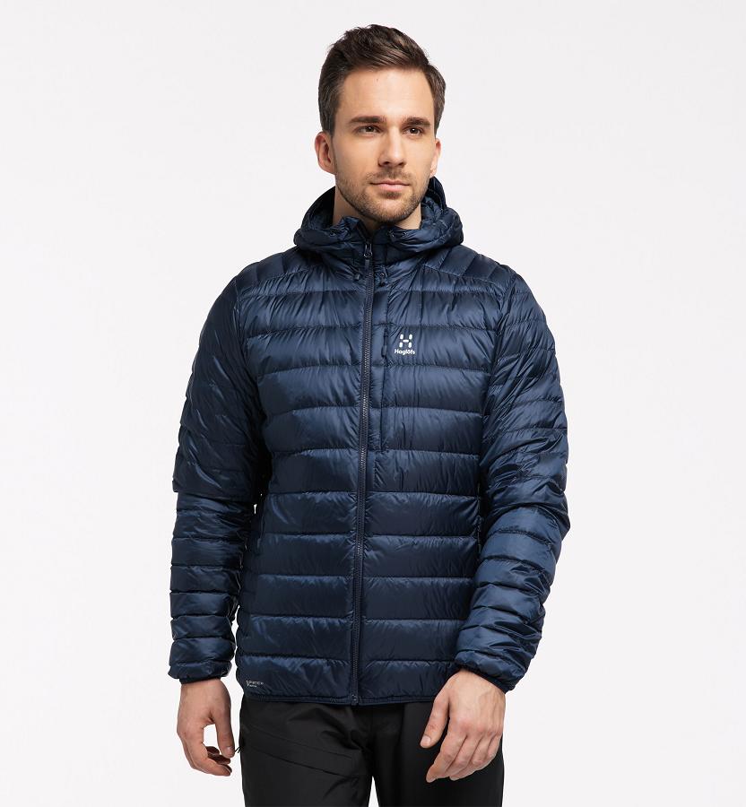 Haglöfs Mens Roc Down Jacket Dark Blue New Zealand 74351QAMK